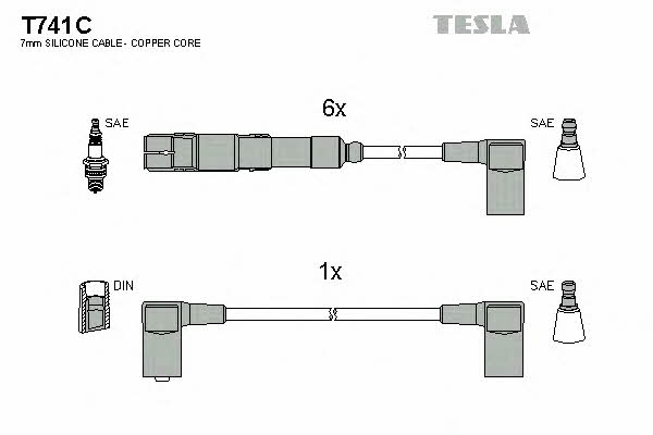 Ignition lead set Tesla T741C
