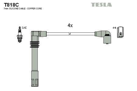 Tesla T818C Ignition cable kit T818C