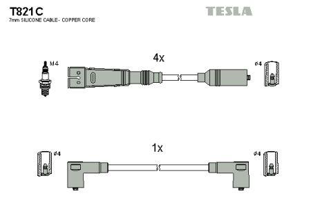 Tesla T821C Ignition cable kit T821C