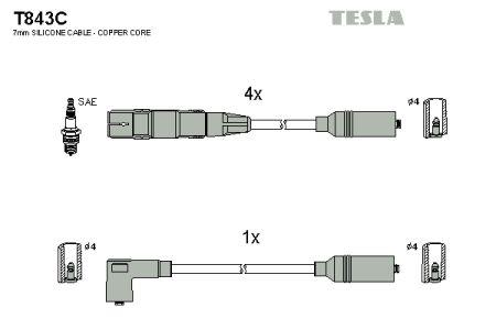 Tesla T843C Ignition cable kit T843C