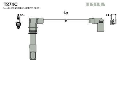 Tesla T874C Ignition cable kit T874C