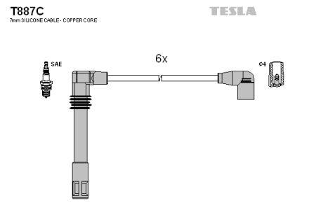 Tesla T887C Ignition cable kit T887C