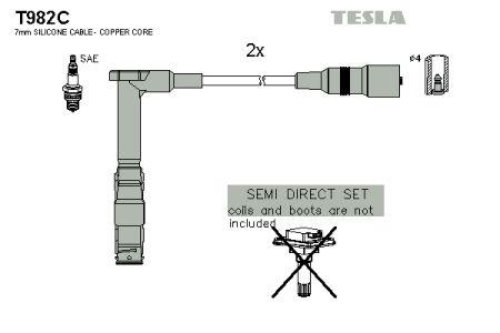 Tesla T982C Ignition cable kit T982C