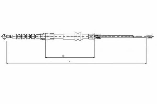 Textar 44044500 Cable Pull, parking brake 44044500