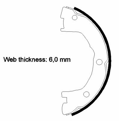 Handbrake brake pads Iveco: 91081400 Textar Handbrake shoes