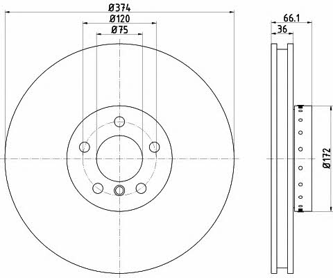 Textar 92266225 Vented brake disc, 1 pc 92266225 92266225 Textar Vented brake disc, 1 pc