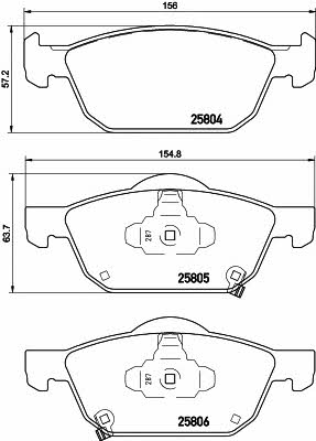 2580401 Textar Brake pad set
