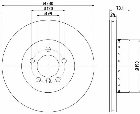 92269725 Textar Vented brake disc, 1 pc