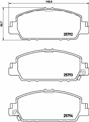 Textar 2579201 Front disc brake pads, set 2579201