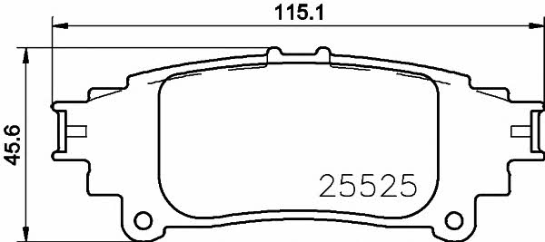 Textar 2552503 Brake Pad Set, disc brake 2552503