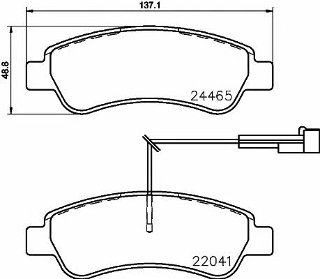 Brake pad Fiat Ducato: 2446503 Textar Brake pad set