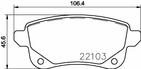 Textar 2210301 Brake Pad Set, disc brake 2210301