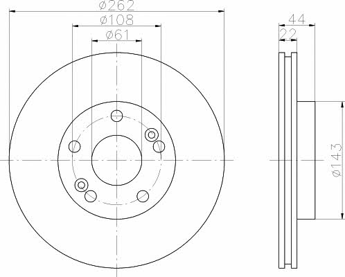 Textar 92065000 Ventilated disc brake, 1 pcs. 92065000