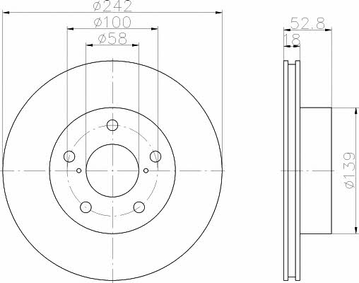 Textar 92081800 Ventilated disc brake, 1 pcs. 92081800