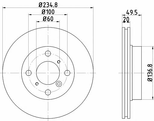 Textar 92093200 Ventilated disc brake, 1 pcs. 92093200