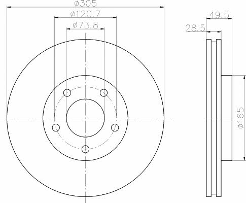 Textar 92098900 Ventilated disc brake, 1 pcs. 92098900