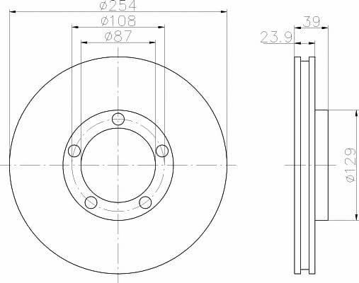 Textar 92102500 Ventilated disc brake, 1 pcs. 92102500