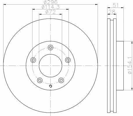 Brake disc Mazda MPV: 92148100 Textar Front vented brake disc