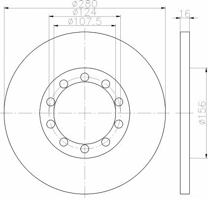 Textar 92152000 Rear brake disc, non-ventilated 92152000