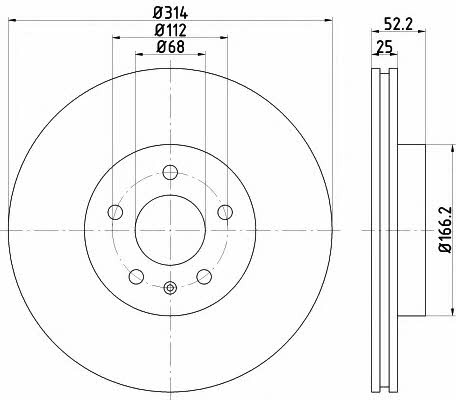 Textar 92159903 Ventilated disc brake, 1 pcs. 92159903