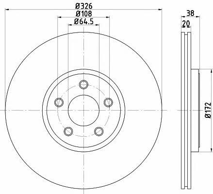 Textar 92178003 Rear ventilated brake disc 92178003