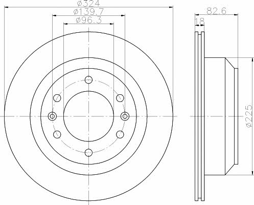 Brake disc Dodge: 92203900 Textar Rear vented brake disc