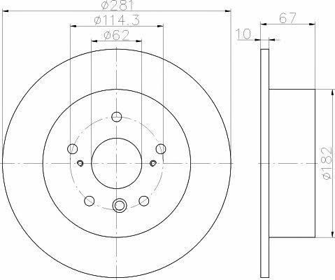 Textar 92240203 Unventilated brake disc 92240203