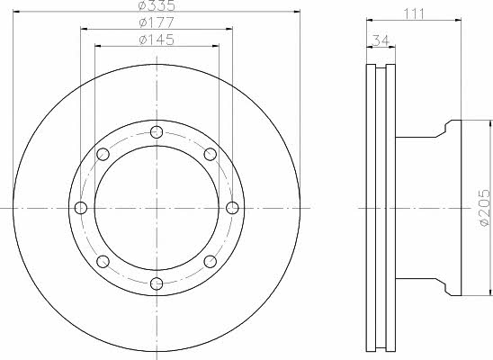 Textar 93102300 Rear vented brake disc 93102300 93102300 Textar Rear vented brake disc