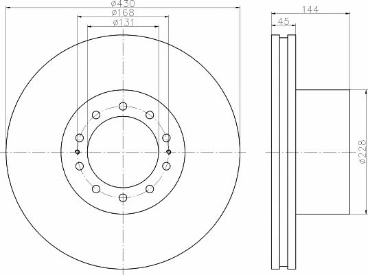 Textar 93186700 Ventilated disc brake, 1 pcs. 93186700