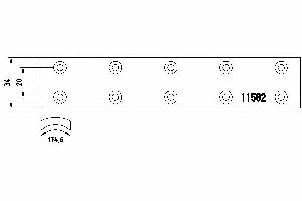 Textar 1101901 Friction lining for brake pads 1101901