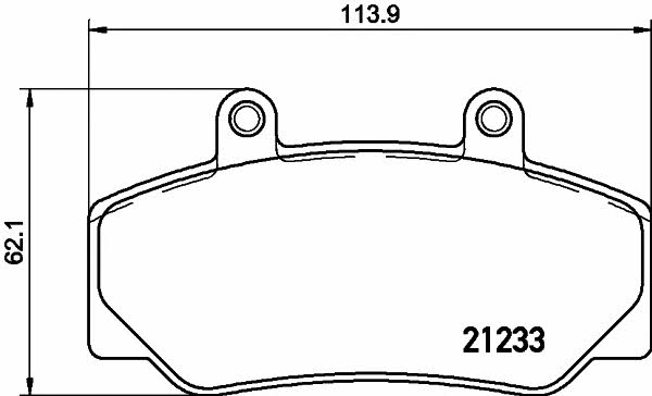 Brake pad kit Volvo 760: 2123302 Textar Brake pad set