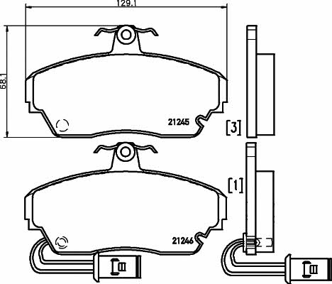 Textar 2124501 Brake Pad Set, disc brake 2124501