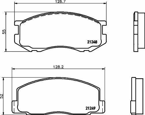 Textar 2124801 Brake Pad Set, disc brake 2124801