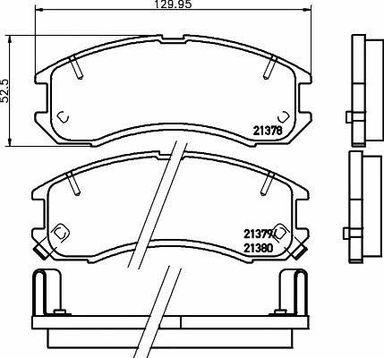 Textar 2137801 Brake Pad Set, disc brake 2137801