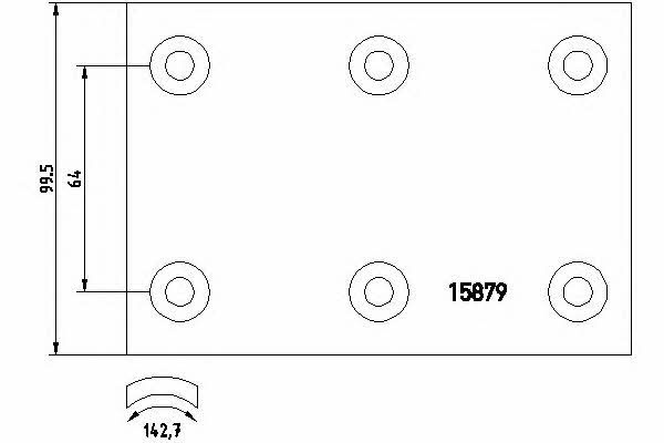 Textar 1587906 Friction lining for brake pads 1587906