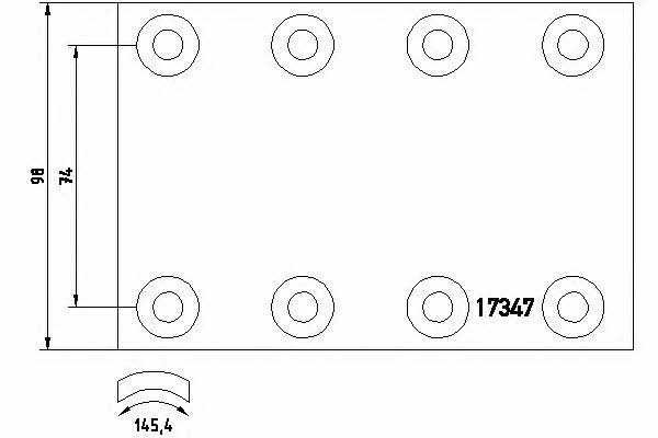 Textar 1734704 Friction lining for brake pads 1734704