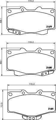 Textar 2167904 Brake Pad Set, disc brake 2167904