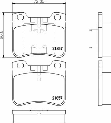 Textar 2185701 Brake Pad Set, disc brake 2185701