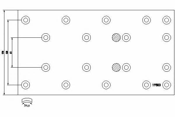 1950307 Textar Friction lining for brake pads