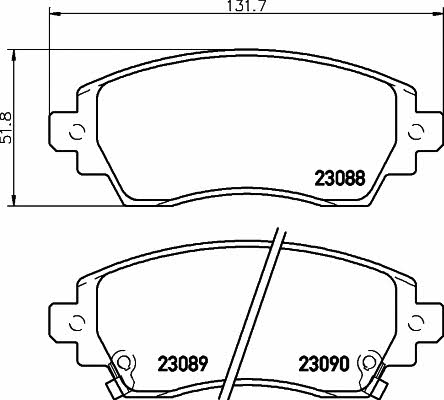 Textar 2308801 Brake pad set 2308801 2308801 Textar Brake pad set