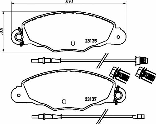 Textar 2313503 Brake Pad Set, disc brake 2313503