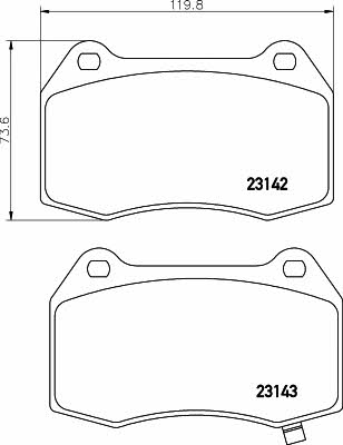 Textar 2314201 Brake pad set 2314201 2314201 Textar Brake pad set