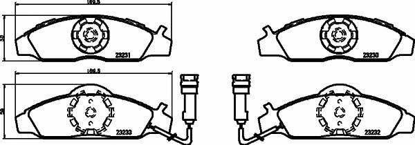 Textar 2323001 Brake Pad Set, disc brake 2323001