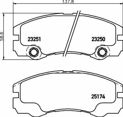 Textar 2325001 Brake Pad Set, disc brake 2325001