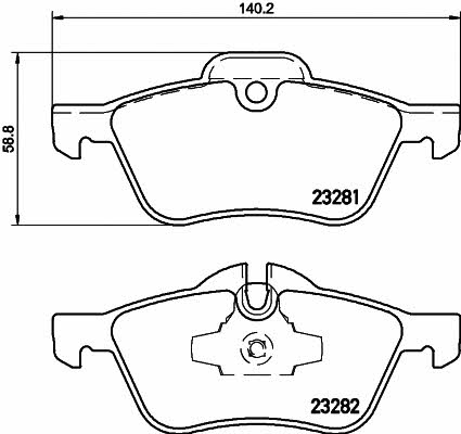 Brake pad kit Mini Cooper: 2328181 Textar Brake pad set
