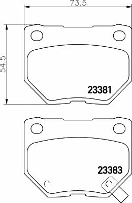 Textar 2338102 Brake pad set 2338102 2338102 Textar Brake pad set