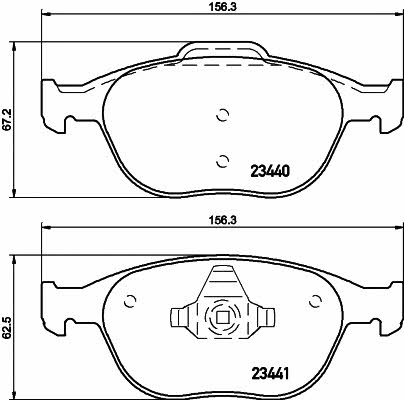 Textar 2344007 Brake Pad Set, disc brake 2344007