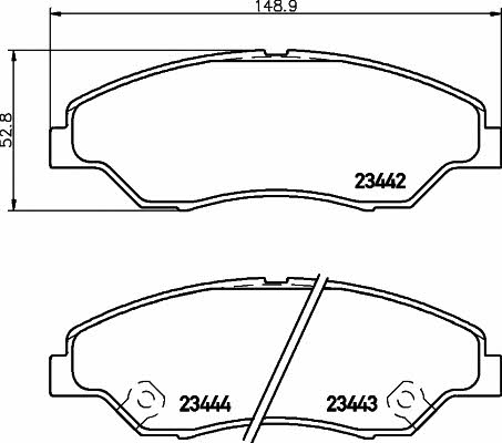 Textar 2344201 Brake pad set 2344201 2344201 Textar Brake pad set