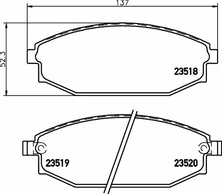 Textar 2351801 Brake Pad Set, disc brake 2351801