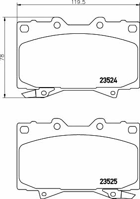 Textar 2352402 Brake Pad Set, disc brake 2352402